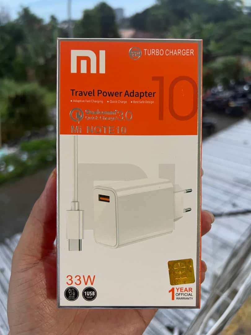 TRAVEL CHARGER ORIGINAL XIAOMI NOTE 10 (AR) TYPE C